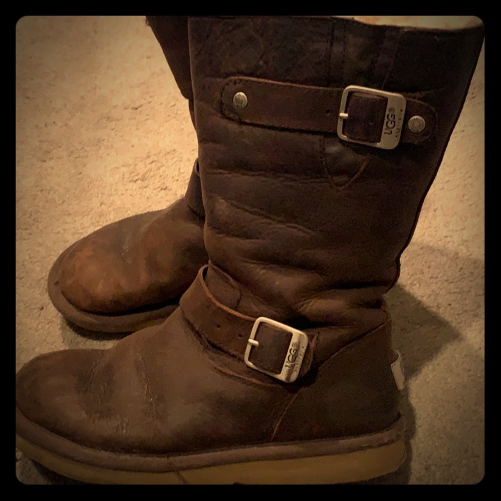 UGG brown leather boots